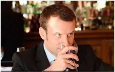 Emmanuel Macron et le vin
