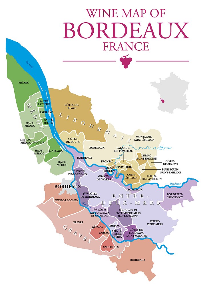 carte des vins de Borddeaux