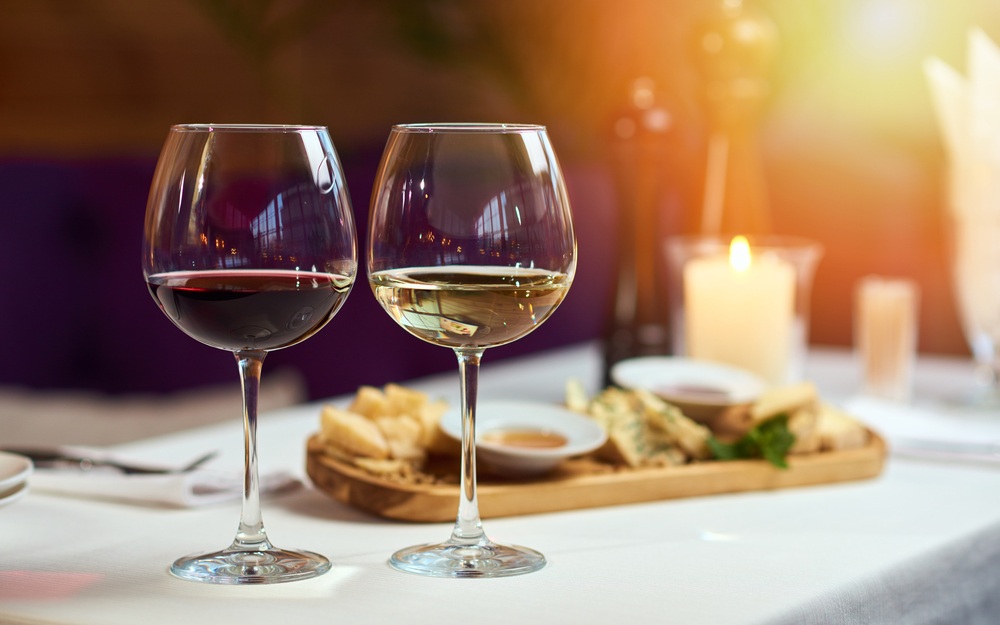 choix entre vin blanc ou rouge